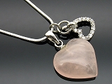 プチハート☆ローズクォーツネックレス